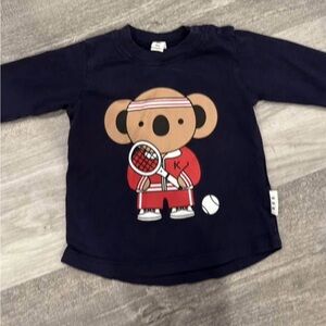 Huxbaby Navy Long Sleeve Koala Tennis Tee